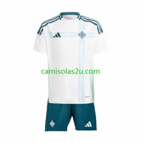 Camisolas de futebol Irlanda do Norte Criança Equipamento Alternativa 2024 Manga Curta